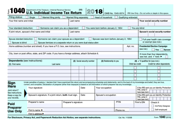 Understanding The “new” Form 1040 Wilson Rogers And Company 9466